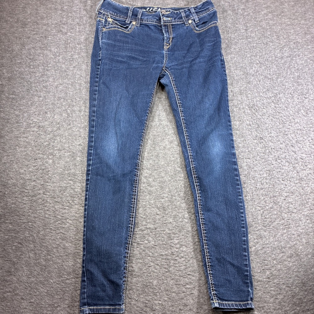 WallFlower Skinny Jeans Women Size 7 Blue Denim Flap Pocket